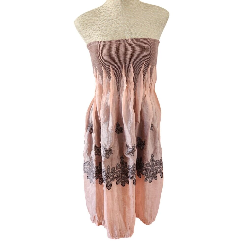 Lapis Anthropologie Womens Peach Ombre Fade Convertible Maxi Skirt/Dress Size OS